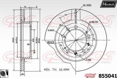 Maxtech 855041.0060 - Disque de frein cwaw.fr