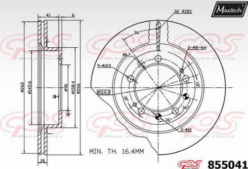 Maxtech 855041.0000 - Disque de frein cwaw.fr