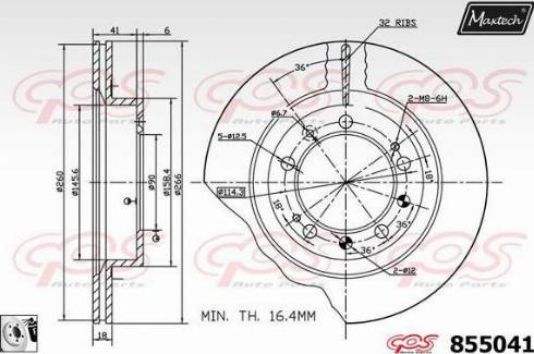 Maxtech 855041.0080 - Disque de frein cwaw.fr