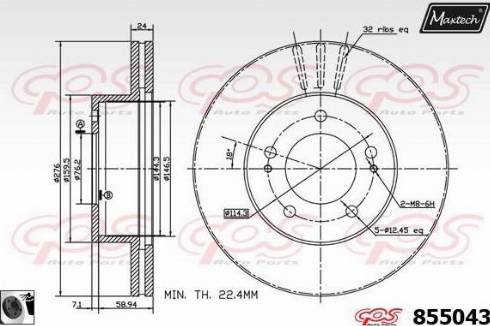 Japanparts DI-515 - Disque de frein cwaw.fr