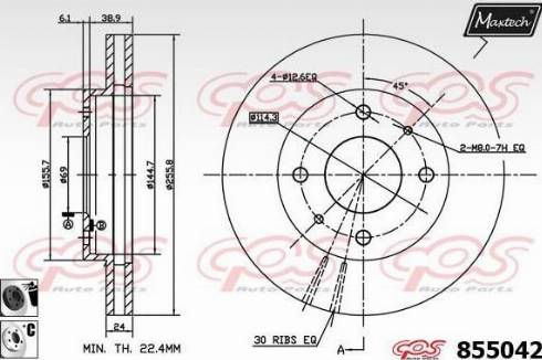 Maxtech 855042.6060 - Disque de frein cwaw.fr