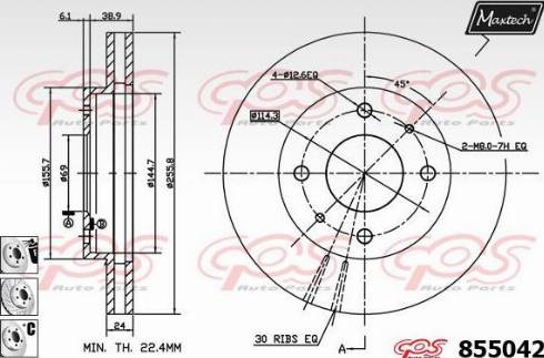 Maxtech 855042.6880 - Disque de frein cwaw.fr