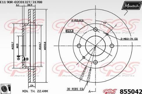 Maxtech 855042.0060 - Disque de frein cwaw.fr