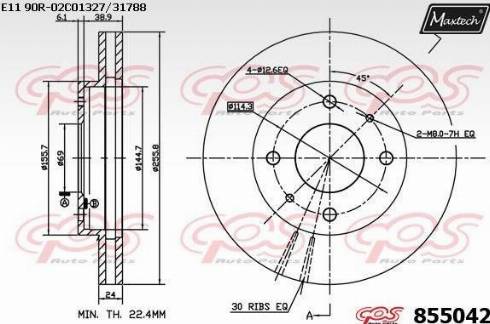 Maxtech 855042.0000 - Disque de frein cwaw.fr