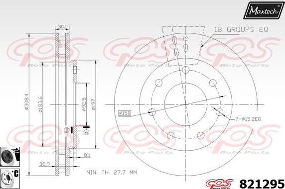 Maxtech 855042 - Disque de frein cwaw.fr