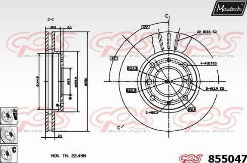 Maxtech 855047.6880 - Disque de frein cwaw.fr