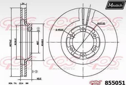 Maxtech 855051.6980 - Disque de frein cwaw.fr