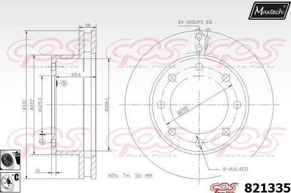 Maxtech 855051 - Disque de frein cwaw.fr