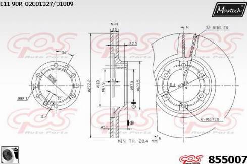 Maxtech 855007.0060 - Disque de frein cwaw.fr