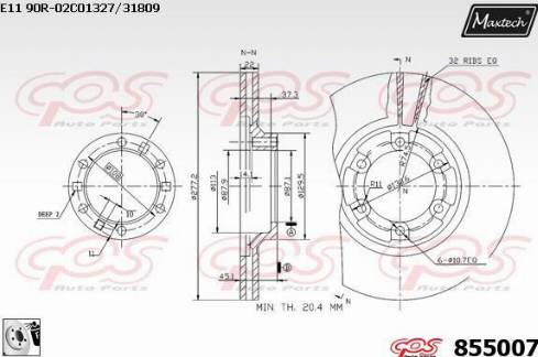 Maxtech 855007.0080 - Disque de frein cwaw.fr