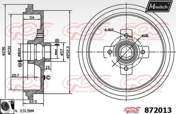 Maxtech 855007 - Disque de frein cwaw.fr