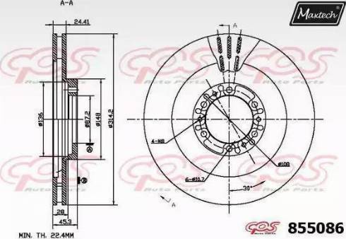 Maxtech 855086.0000 - Disque de frein cwaw.fr