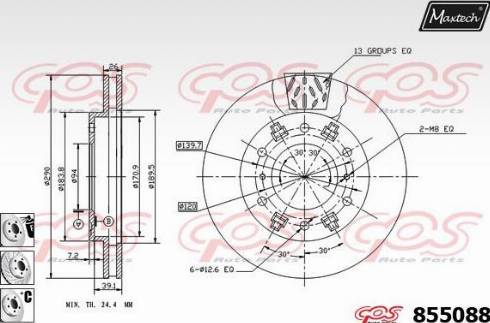 Maxtech 855088.6980 - Disque de frein cwaw.fr