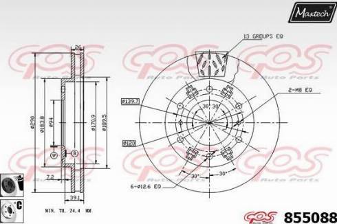 Maxtech 855088.6060 - Disque de frein cwaw.fr