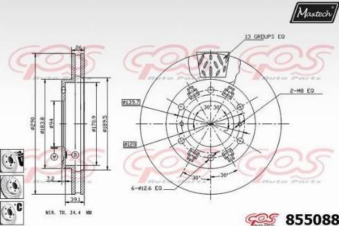 Maxtech 855088.6880 - Disque de frein cwaw.fr