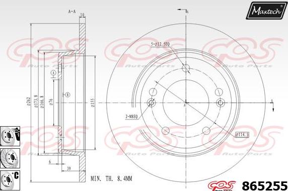 Maxtech 873065 - Disque de frein cwaw.fr