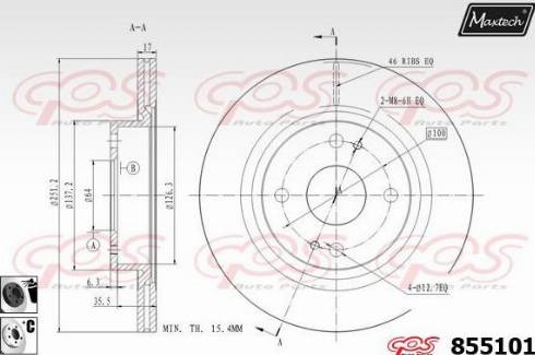 Maxtech 855101.6060 - Disque de frein cwaw.fr