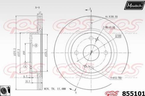 Maxtech 855101.0060 - Disque de frein cwaw.fr