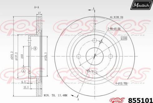 Maxtech 855101.0000 - Disque de frein cwaw.fr