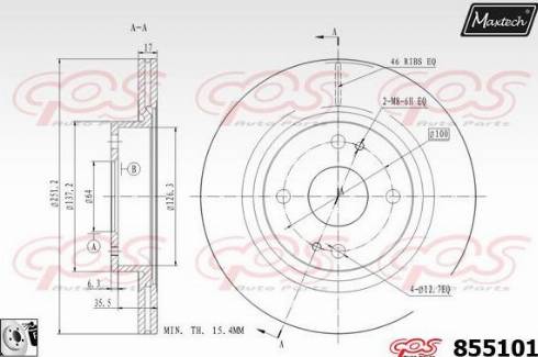 Maxtech 855101.0080 - Disque de frein cwaw.fr