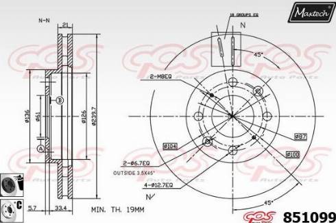 Maxtech 851099.6060 - Disque de frein cwaw.fr