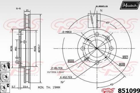 Maxtech 851099.6880 - Disque de frein cwaw.fr