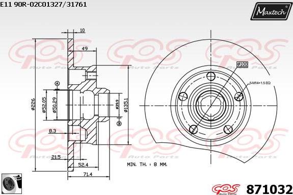 Maxtech 851099 - Disque de frein cwaw.fr