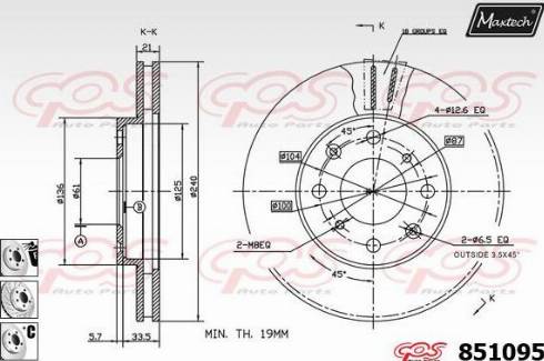 Maxtech 851095.6880 - Disque de frein cwaw.fr