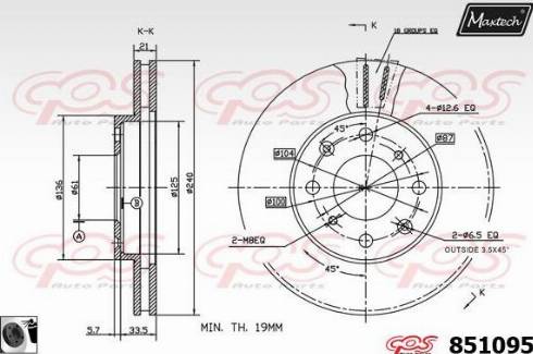 Maxtech 851095.0060 - Disque de frein cwaw.fr