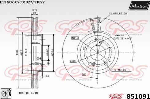 Maxtech 851091.0080 - Disque de frein cwaw.fr