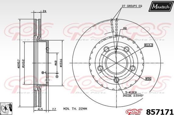 Maxtech 851091 - Disque de frein cwaw.fr