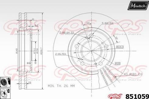 Maxtech 851059.6060 - Disque de frein cwaw.fr