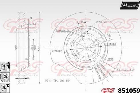 Maxtech 851059.6880 - Disque de frein cwaw.fr