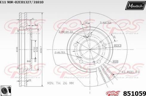 Maxtech 851059.0060 - Disque de frein cwaw.fr