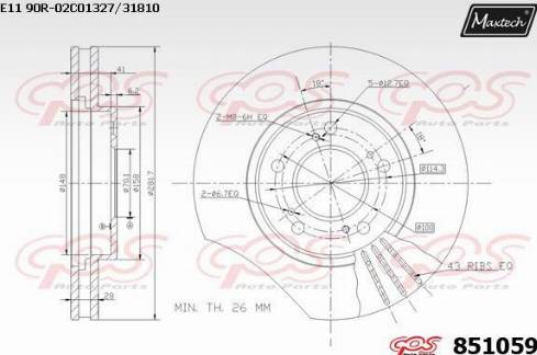 Maxtech 851059.0000 - Disque de frein cwaw.fr