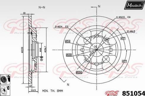 Maxtech 851054.6060 - Disque de frein cwaw.fr