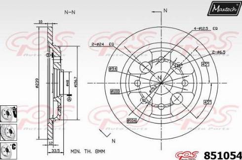 Maxtech 851054.6880 - Disque de frein cwaw.fr