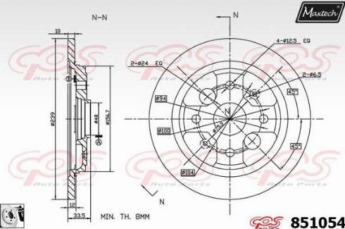 Maxtech 851054.0080 - Disque de frein cwaw.fr