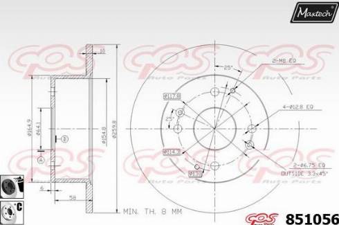 Maxtech 851056.6060 - Disque de frein cwaw.fr