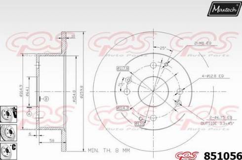 Maxtech 851056.6880 - Disque de frein cwaw.fr