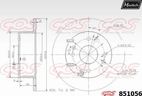 Maxtech 851056.0000 - Disque de frein cwaw.fr