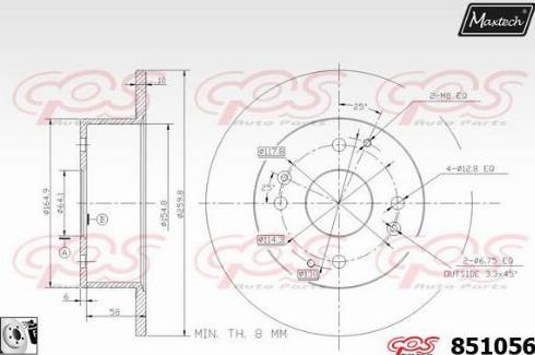 Maxtech 851056.0080 - Disque de frein cwaw.fr