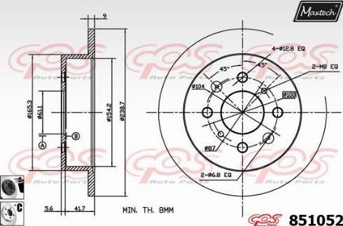 Maxtech 851052.6060 - Disque de frein cwaw.fr