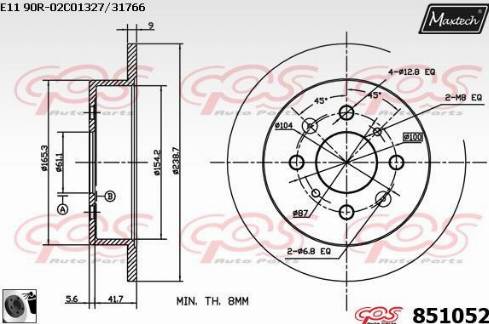 Maxtech 851052.0060 - Disque de frein cwaw.fr