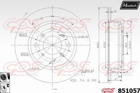 Maxtech 851057.6060 - Disque de frein cwaw.fr