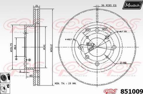 Maxtech 851009.6060 - Disque de frein cwaw.fr