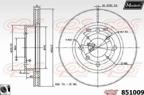 Maxtech 851009.0060 - Disque de frein cwaw.fr