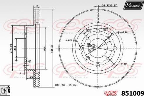 Maxtech 851009.0080 - Disque de frein cwaw.fr