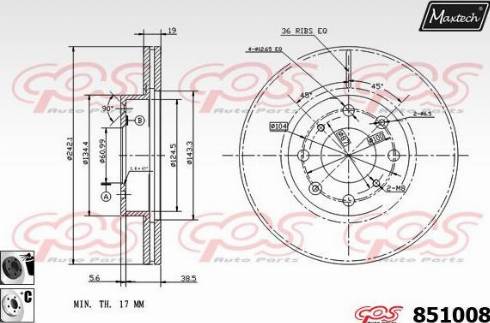 Maxtech 851008.6060 - Disque de frein cwaw.fr