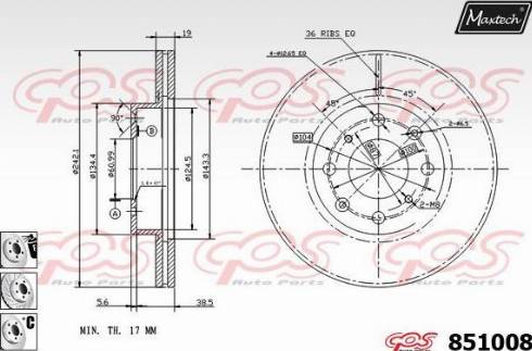 Maxtech 851008.6880 - Disque de frein cwaw.fr